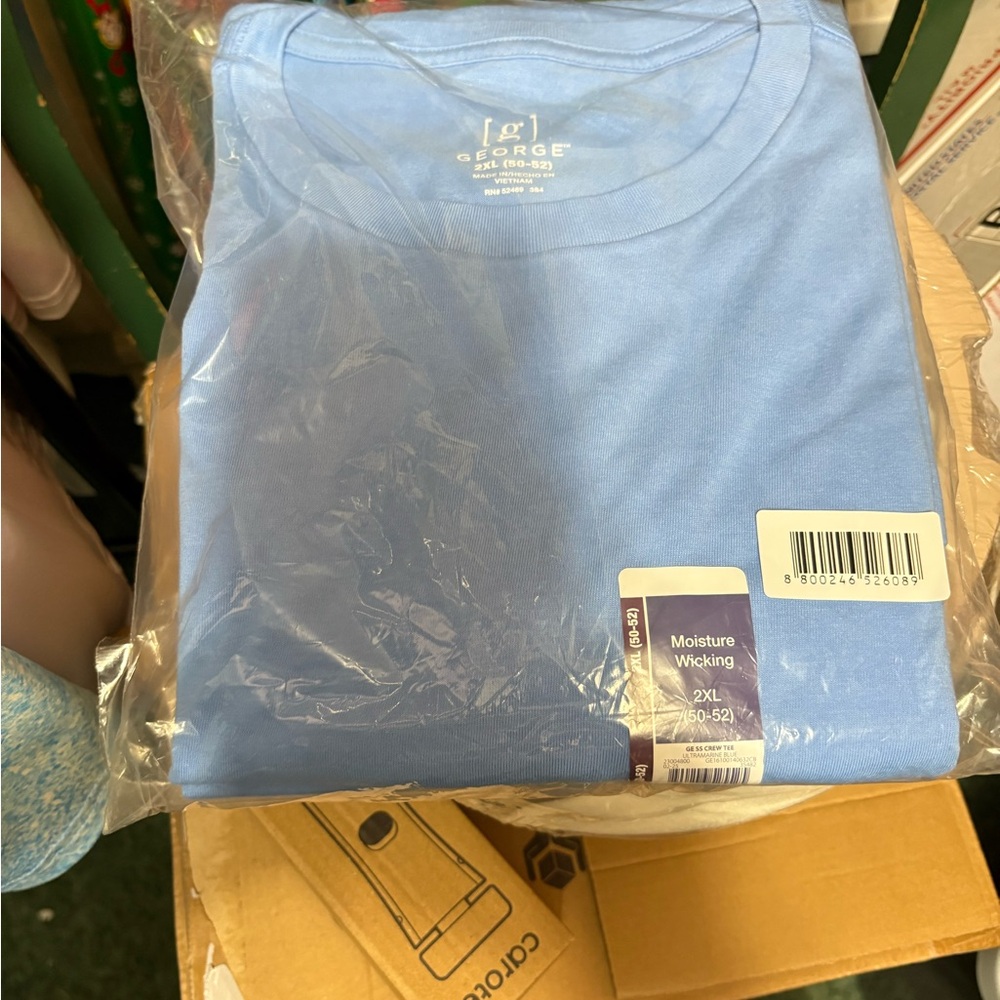 George Men's Sky Blue Short Sleeve Tee